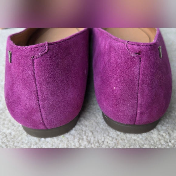 Vionic Gramercy Purple Suede Bow Detail Ballet Flats Size 10 - Picture 5 of 9